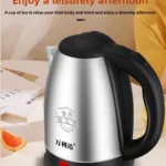1.8L Modern Stainless Steel Whistling Electric Kettle Pot Cover LED Indicator 1000W High-Power US Plug -110-130V Automatic
